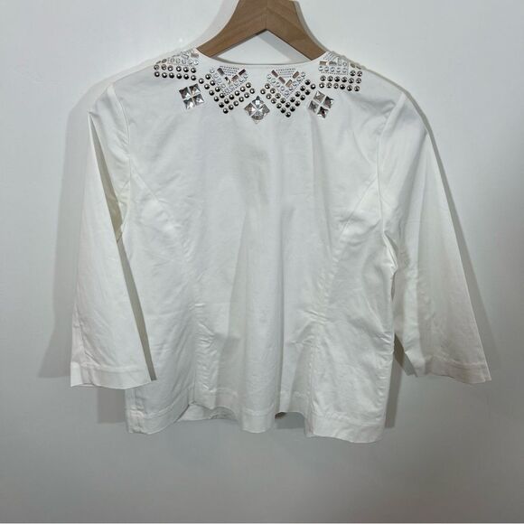 NWT Joan Rivers Geometric Embellished Jacket w/ 3/4 Sleeves | Size 10 - Picture 8 of 10